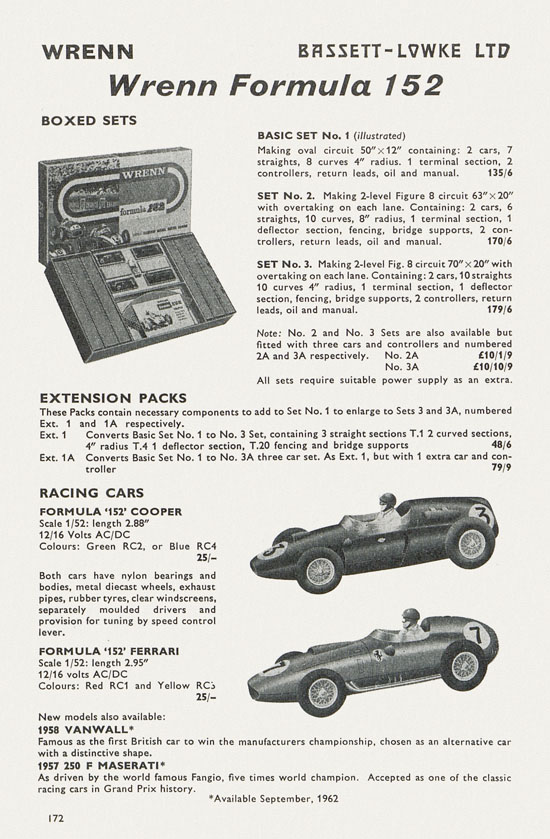 Bassett-Lowke catalogue 1962