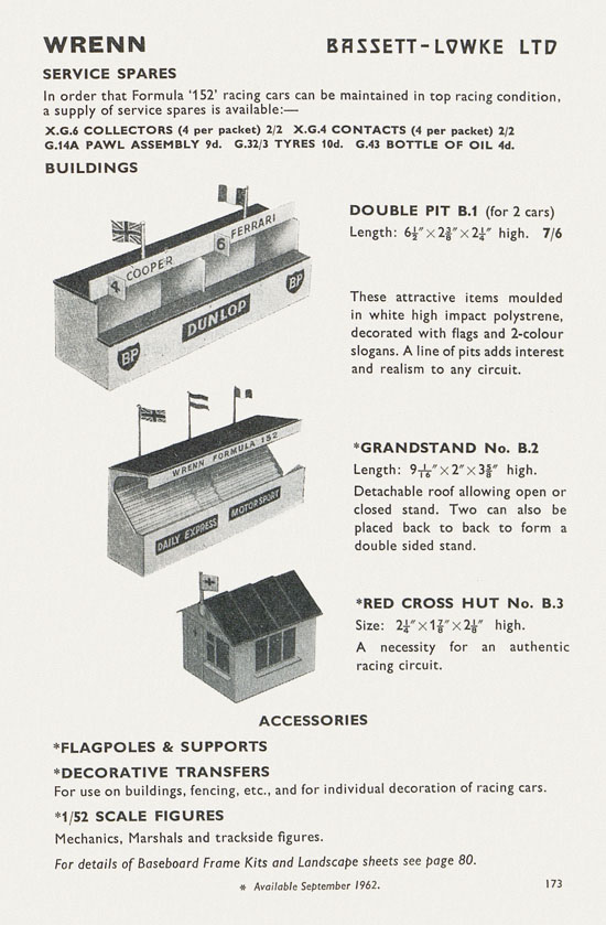 Bassett-Lowke catalogue 1962