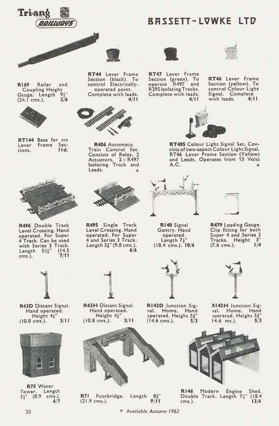 Bassett-Lowke catalogue 1962