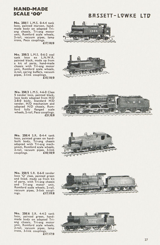 Bassett-Lowke catalogue 1962