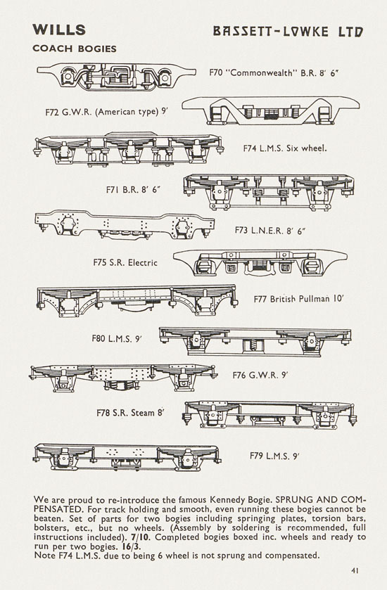 Bassett-Lowke catalogue 1962