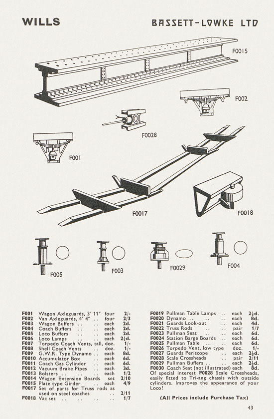 Bassett-Lowke catalogue 1962