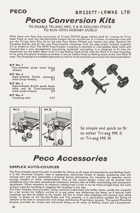 Bassett-Lowke catalogue 1962