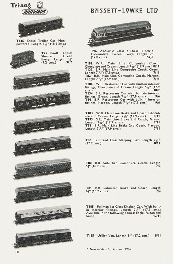 Bassett-Lowke catalogue 1962