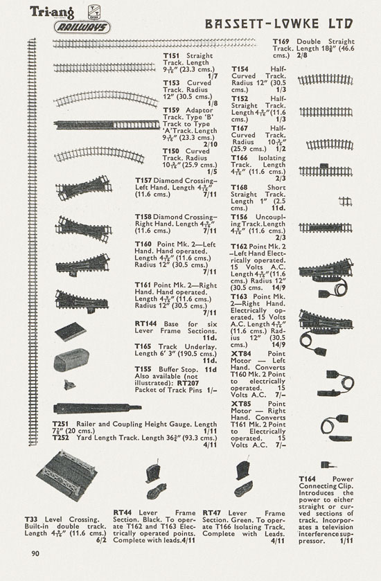 Bassett-Lowke catalogue 1962