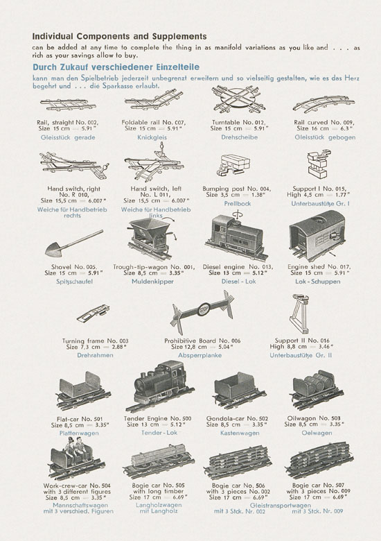 Biller-Bahn Katalog 1956