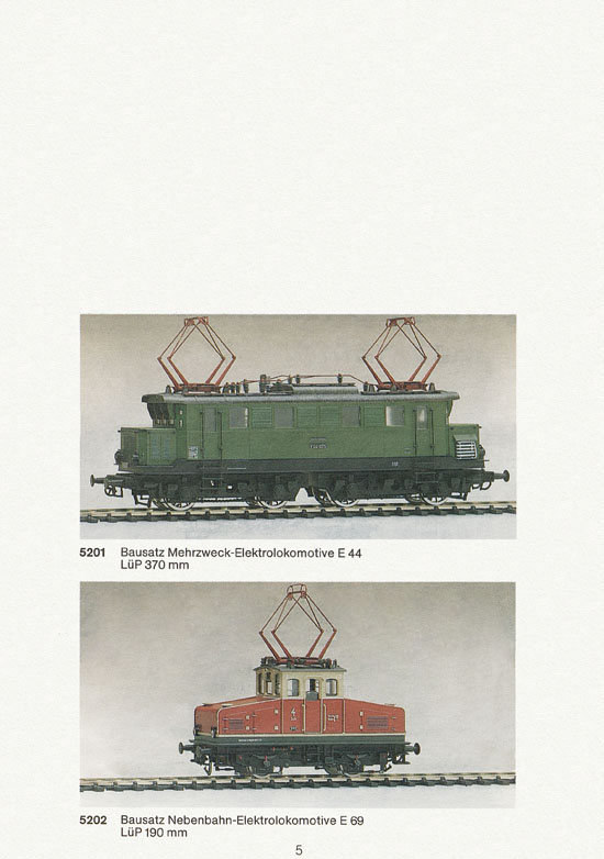 Seite 5 Biller-Bahn Katalog Spur 0 1988