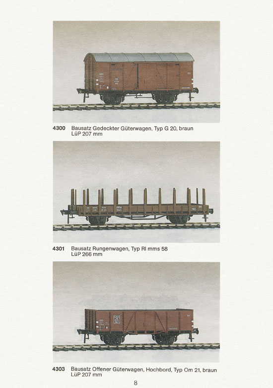 Seite 8 Biller-Bahn Katalog Spur 0 1988