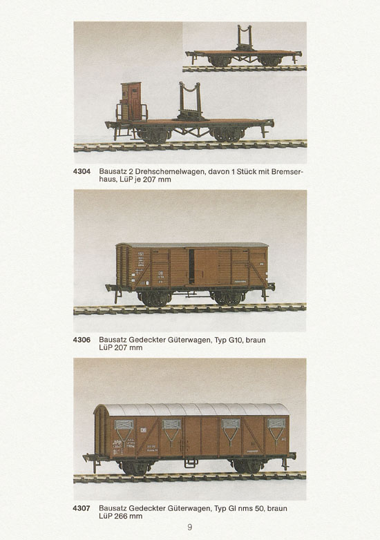 Seite 9 Biller-Bahn Katalog Spur 0 1988