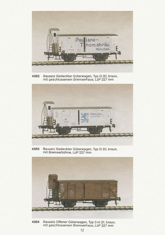 Seite 12 Biller-Bahn Katalog Spur 0 1988
