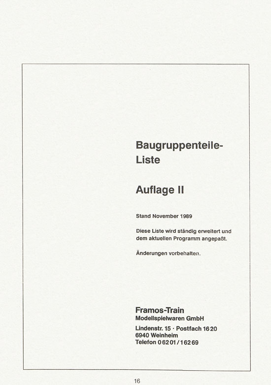 Seite 16 Biller-Bahn Katalog Spur 0 1988