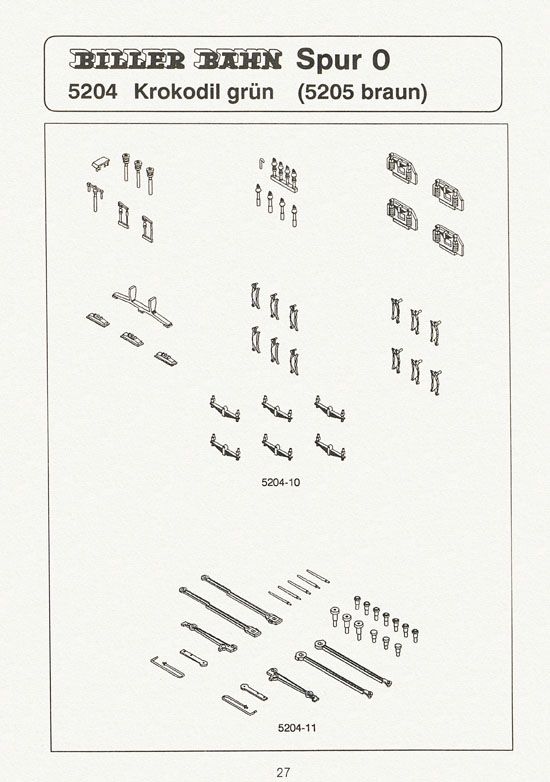 Biller-Bahn Katalog Spur 0 1988