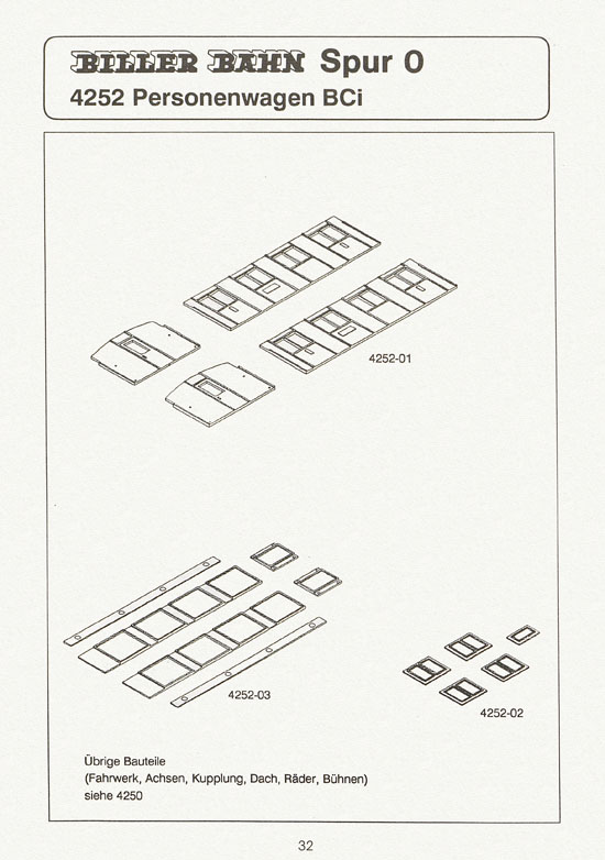 Biller-Bahn Katalog Spur 0 1988