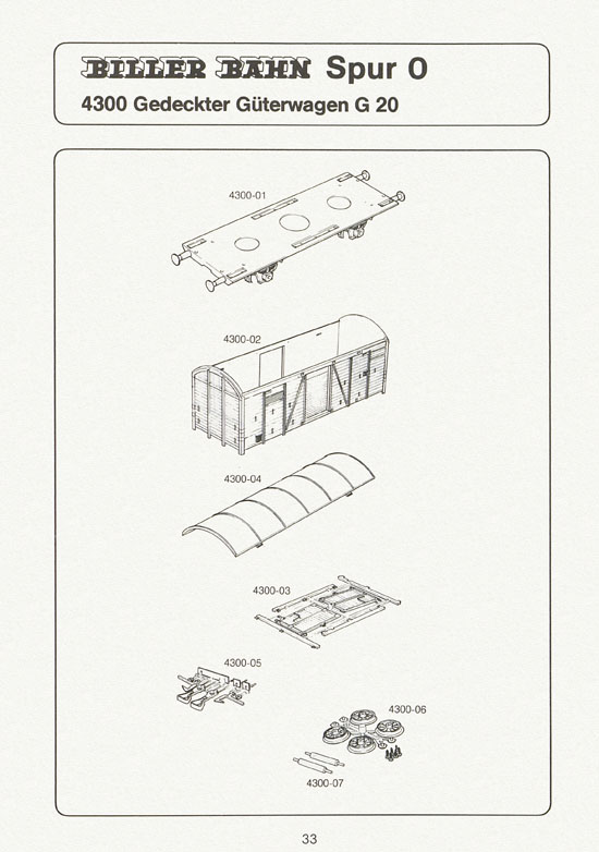 Seite 33 Biller-Bahn Katalog Spur 0 1988
