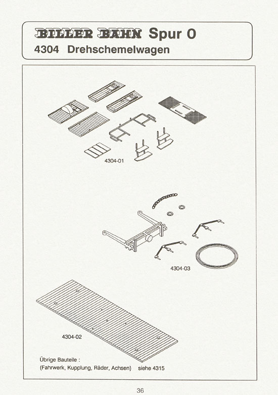 Seite 36 Biller-Bahn Katalog Spur 0 1988
