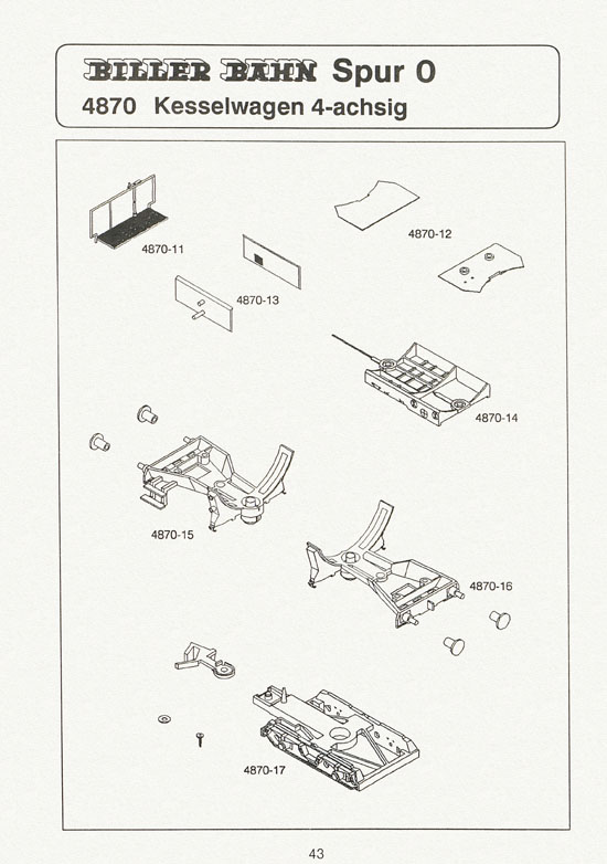 Seite 43 Biller-Bahn Katalog Spur 0 1988
