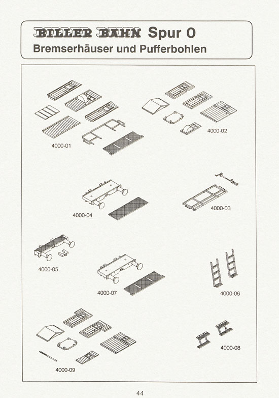 Seite 44 Biller-Bahn Katalog Spur 0 1988