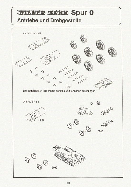 Seite 45 Biller-Bahn Katalog Spur 0 1988