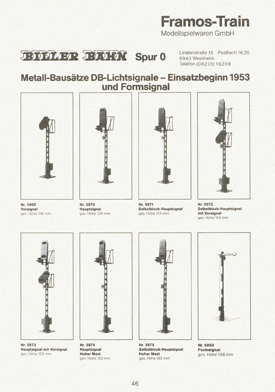 Seite 46 Biller-Bahn Katalog Spur 0 1988