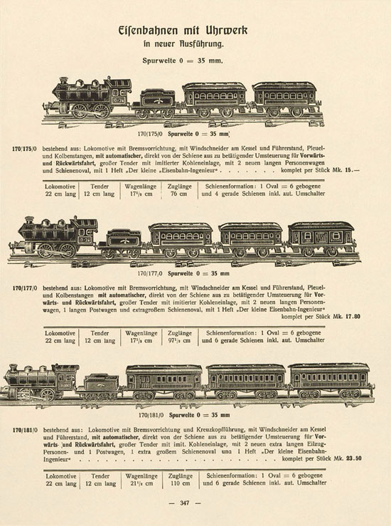 Bing 1913 1. Nachtrag