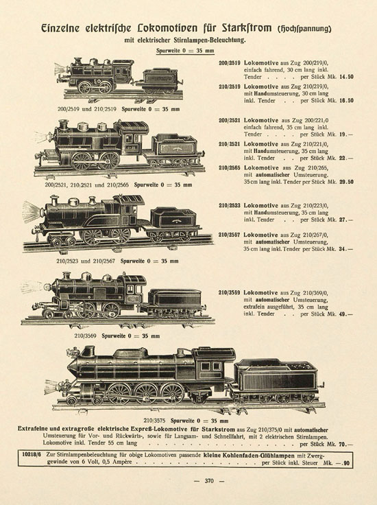 Bing 1913 1. Nachtrag