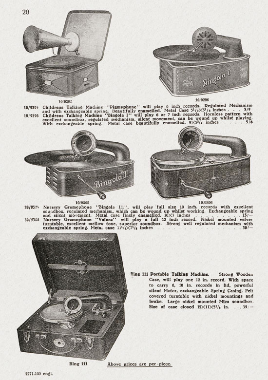 Bing Toys 1929 english