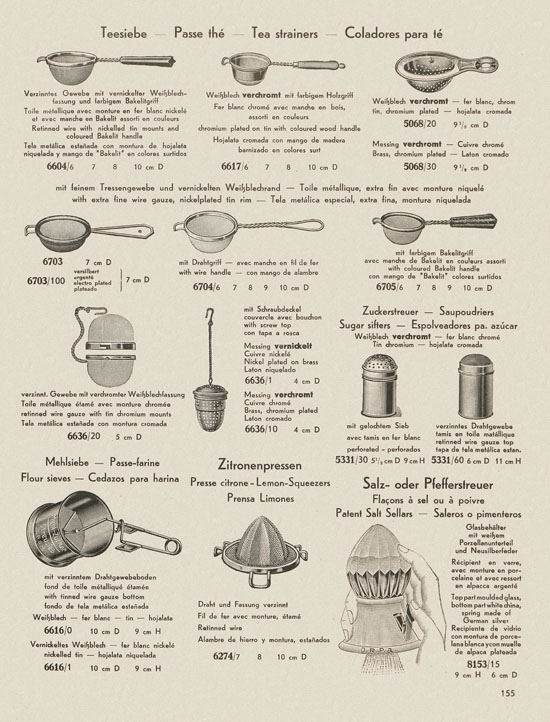 Bing Hausgeräte Küchengeräte 1936