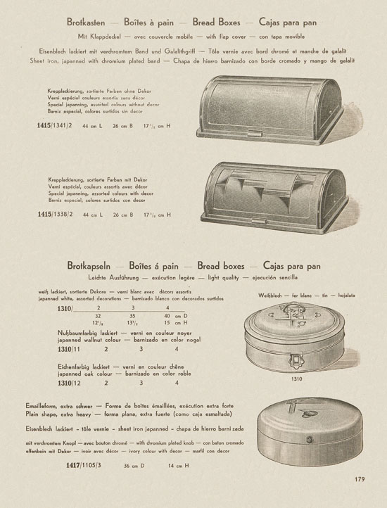 Bing Hausgeräte Küchengeräte 1936