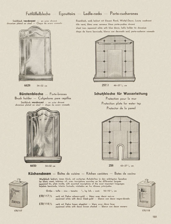 Bing Hausgeräte Küchengeräte 1936