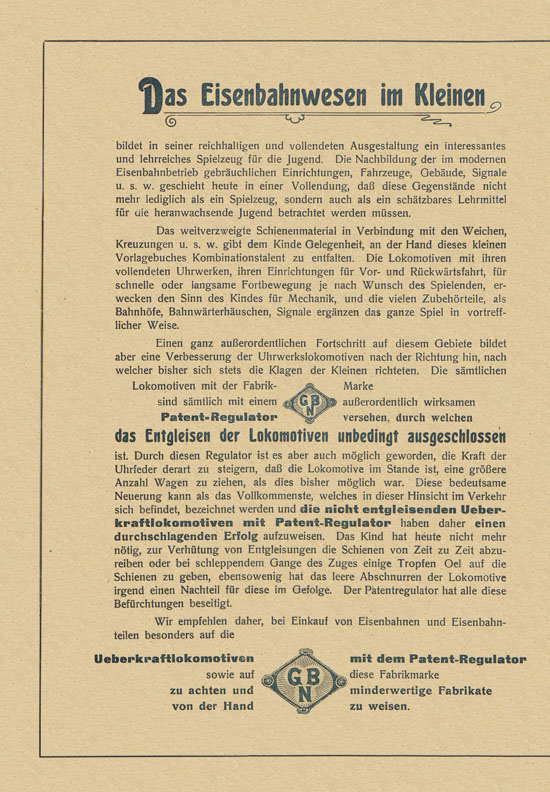 Bing Der kleine Eisenbahn-Ingenieur 1910