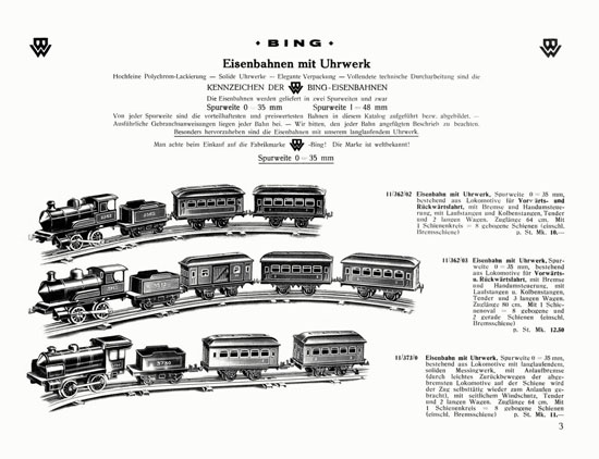 Bing Spielwaren-Katalog 1929