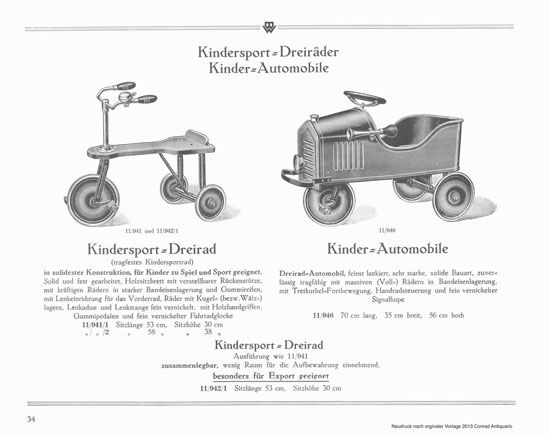 Bing Spielwaren Neuheiten 1929