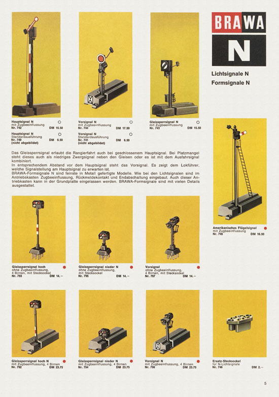 Brawa Hauptkatalog 1971-1972