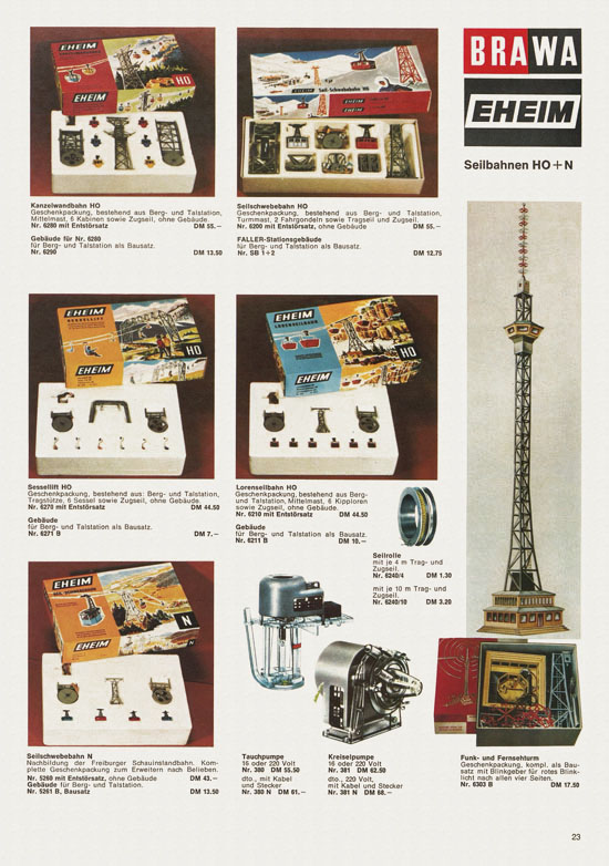 Brawa Hauptkatalog 1971-1972