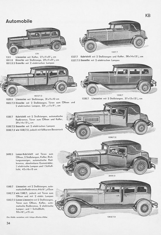 Karl Bub Spielwarenfabrik Nürnberg Katalog 1935