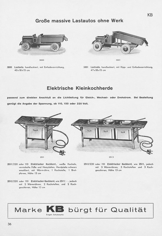 Seite 38 Karl Bub Spielwarenfabrik Nürnberg Katalog 1935