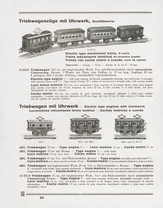 Karl Bub Spielwarenfabrik Nürnberg Katalog 1933