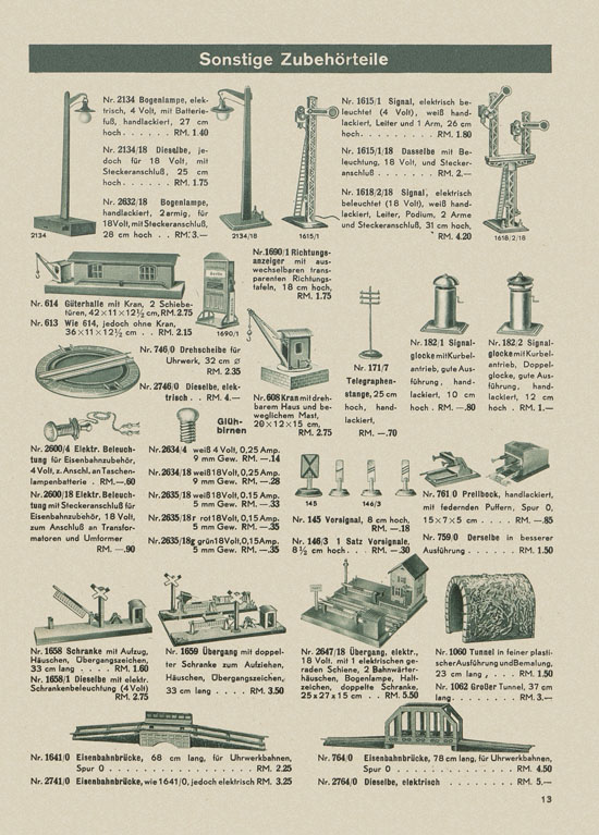 Karl Bub Spielwarenfabrik Nürnberg Katalog 1938