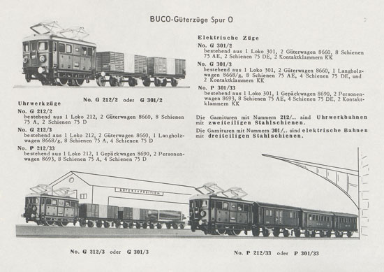 Seite 7 BUCO Spur 0 Katalog 1956-1957