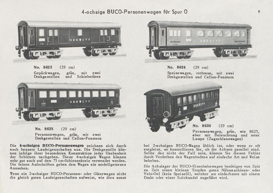 Seite 9 BUCO Spur 0 Katalog 1956-1957
