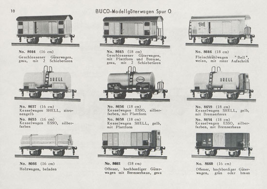 BUCO Spur 0 Katalog 1956-1957