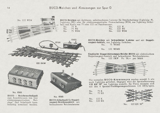 Seite 14 BUCO Spur 0 Katalog 1956-1957