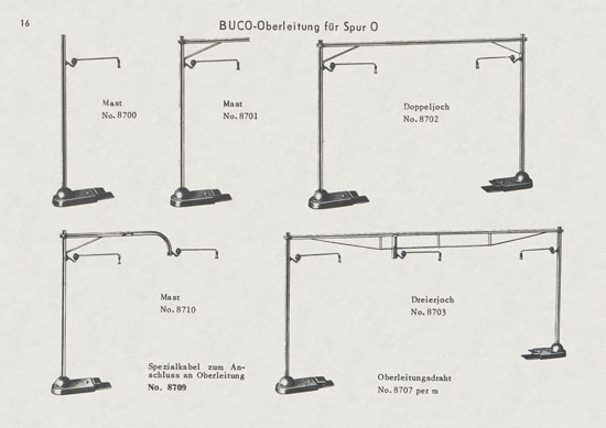 BUCO Spur 0 Katalog 1956-1957