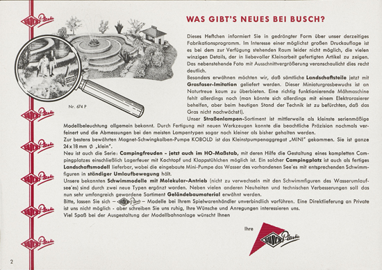 Seite 2 Busch Modelle Katalog 1962-1963