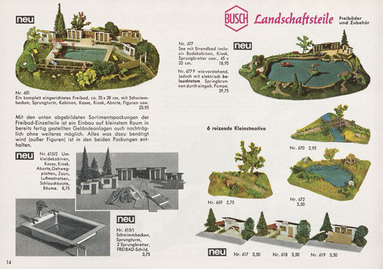 Busch Modelle Katalog 1963-1964