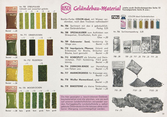 Busch Modelle Katalog 1963-1964