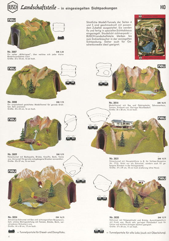 Busch Modellbahn-Zubehör Gesamtkatalog 1970-1971