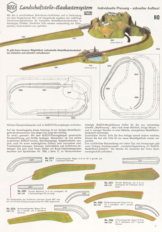 Busch Modellbahn-Zubehör Gesamtkatalog 1970-1971