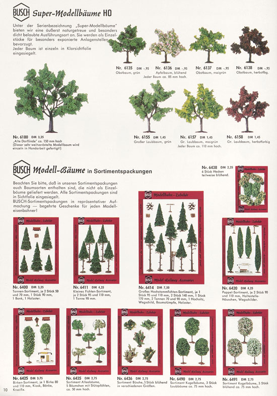 Busch Modellbahn-Zubehör Gesamtkatalog 1970-1971