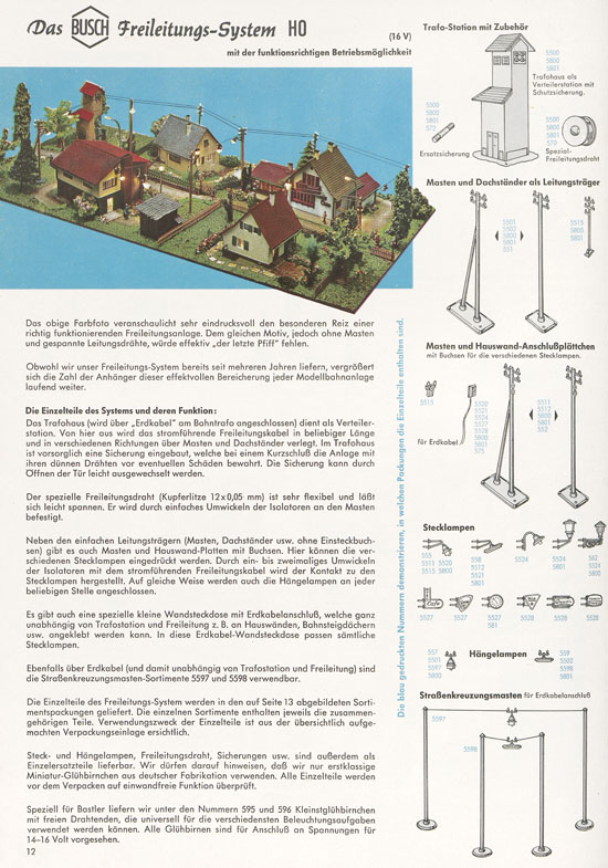 Busch Modellbahn-Zubehör Gesamtkatalog 1970-1971